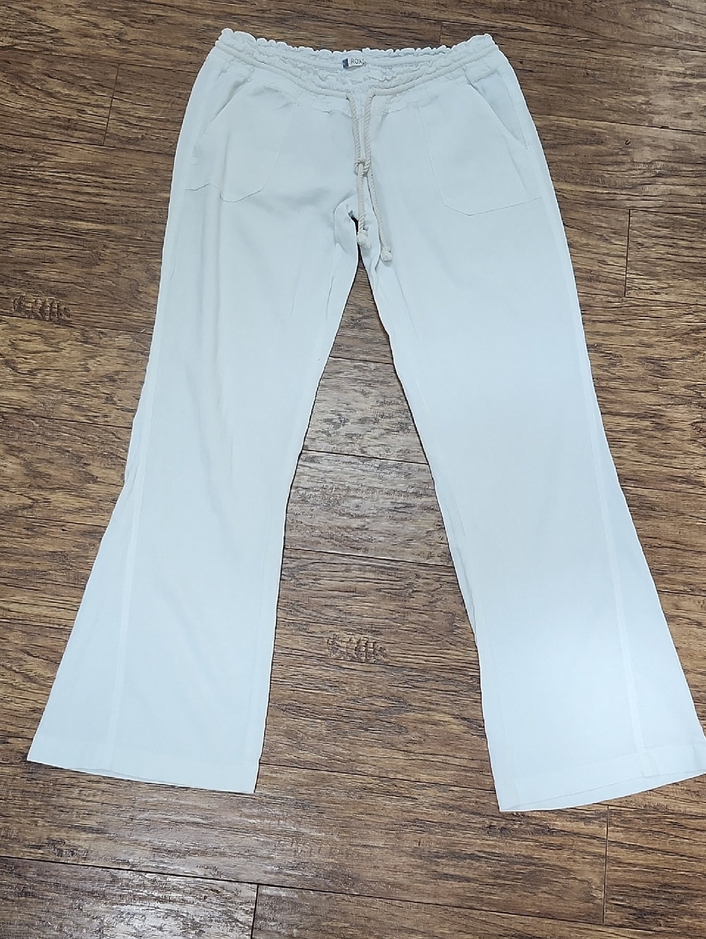Roxy Ivory Drawstring Casual Pants